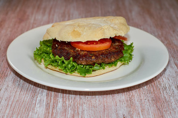 homemade hamburger