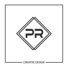 Initial Letter PR Logo Template Design Vector Illustration