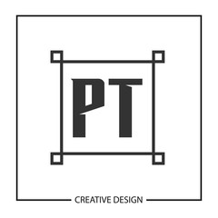 Initial Letter PT Logo Template Design Vector Illustration