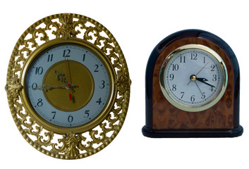 Ancient clock isolated