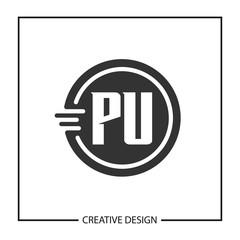 Initial Letter PU Logo Template Design Vector Illustration