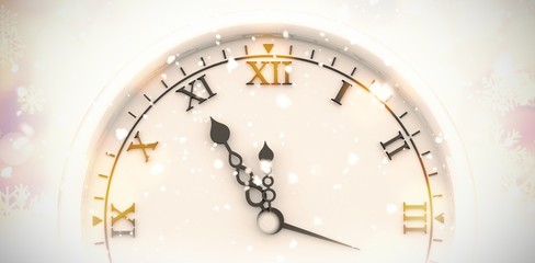 Composite image of snow falling