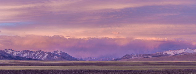 Pamir sunset panorama