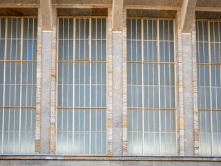 Windows At Former Tempelhof Airport In Berlin, Germany