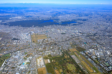 Obraz premium 立川周辺上空／空撮、2018・11撮影