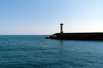 小田原港の堤防