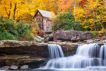 Glade Creek Gristmill, West Virginia, USA  in Autumn © SeanPavonePhoto