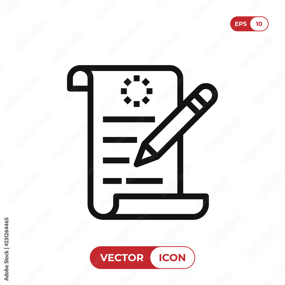 Poster contract vector icon