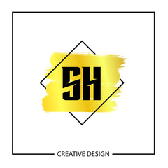 Initial Letter SH Logo Template Design Vector Illustration