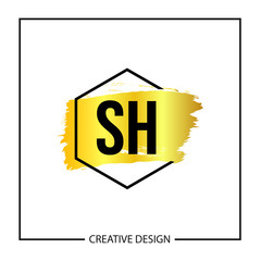 Initial Letter SH Logo Template Design Vector Illustration