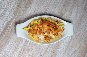 chicken breaststroke with native potatoes