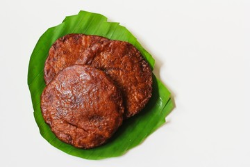 Homemade Adhirasam isolated on white with copy space