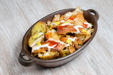 chicken breaststroke with native potatoes