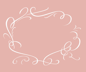 Calligraphic elegant frame