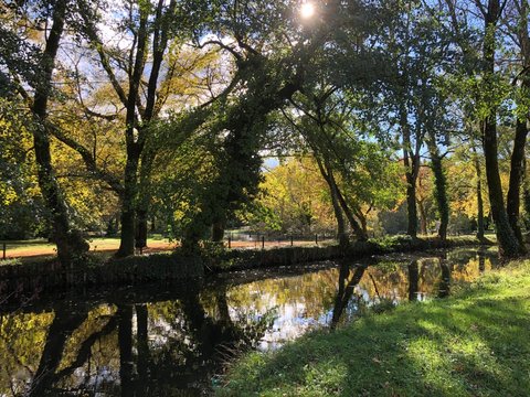 eau Bourde paysages en automne Le Moulineau Gradignan 