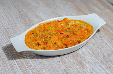 pasta gratin with vegetables