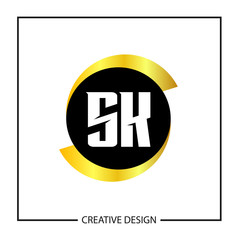 Initial Letter SK Logo Template Design Vector Illustration