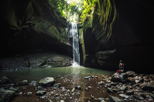 Waterfall in the groto