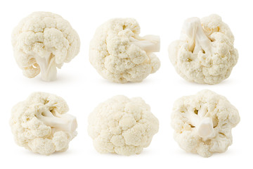 cauliflower isolated on white background, clipping path, full depth of field