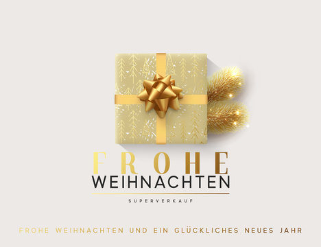 German text Frohe Weihnachten