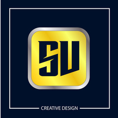 Initial Letter SV Logo Template Design Vector Illustration