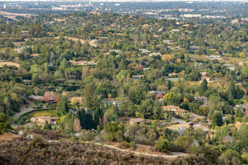 Fototapeta na wymiar View of city sprawl