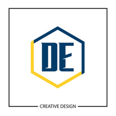 Initial Letter DE Logo Template Design Vector Illustration
