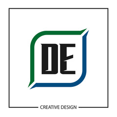 Initial Letter DE Logo Template Design Vector Illustration