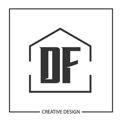 Initial Letter DF Logo Template Design Vector Illustration