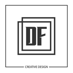 Initial Letter DF Logo Template Design Vector Illustration
