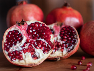 Delicious Pomegranate On The Table