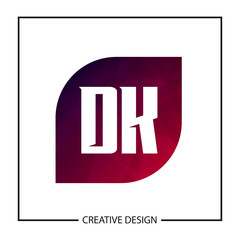 Initial Letter DK Logo Template Design Vector Illustration