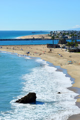 Corona del Mar, view to Balboa Island, Kalifornien, USA