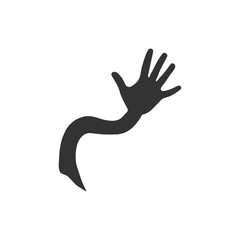 Длинная изогнутая рука.