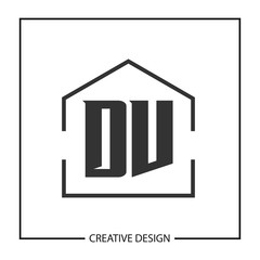 Initial Letter DV Logo Template Design Vector Illustration