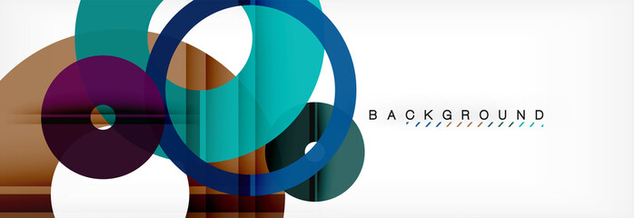 Fototapeta premium Geomtric modern backgrounds, rings abstract template
