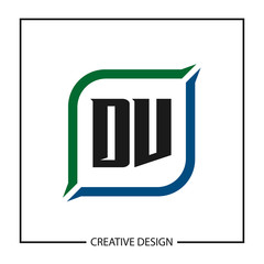 Initial Letter DV Logo Template Design Vector Illustration