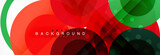 Abstract colorful geometric composition - multicolored circle background