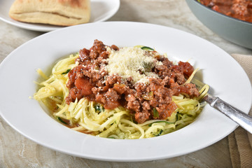 Zucchini pasta spaghetti