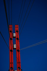 Fototapeta premium famous red university bridge in Tbilisi