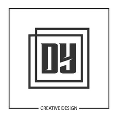 Initial Letter DY Logo Template Design Vector Illustration