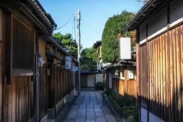 gion street in the morning