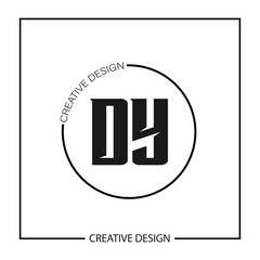 Initial Letter DY Logo Template Design Vector Illustration