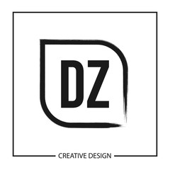 Initial Letter DZ Logo Template Design Vector Illustration