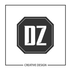 Initial Letter DZ Logo Template Design Vector Illustration
