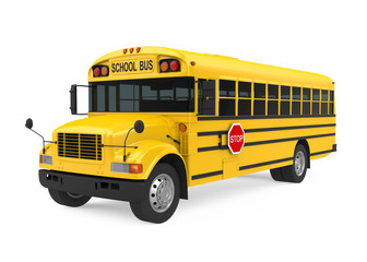 Fototapeta na wymiar School Bus Isolated
