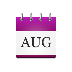 illustration of the calendar in August