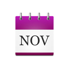illustration of the calendar in November