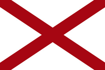 The Flag Of Alabama. Vector illustration