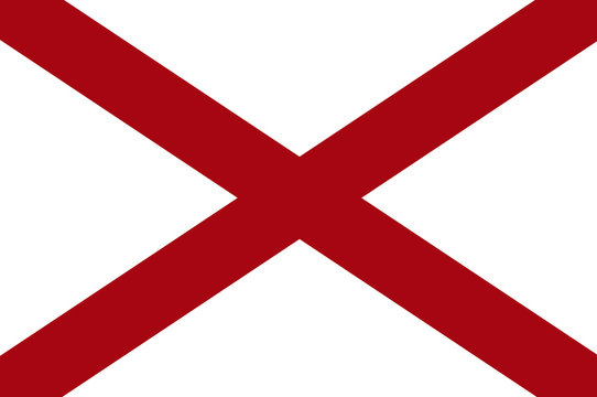 The Flag Of Alabama. Vector illustration